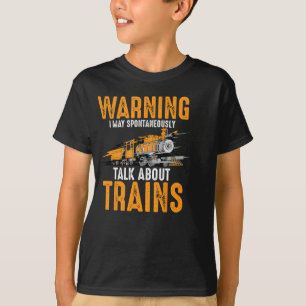 T-shirt Mignonne Avertissement Peut Parler Spontanément De