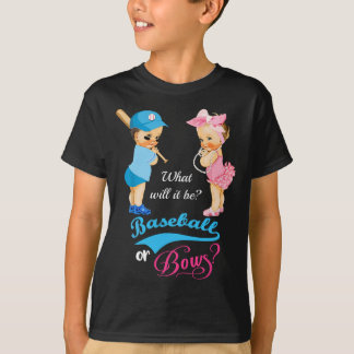 T-shirt Mignonne baseball ou Bows Genre Révéler