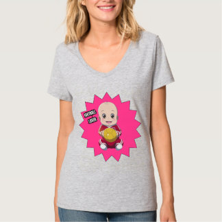 T-shirt Mignonne bébé en tenue de footballeur