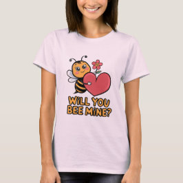 T-shirt Mignonne Bee Valentine - "Serez-Vous À Moi ?"