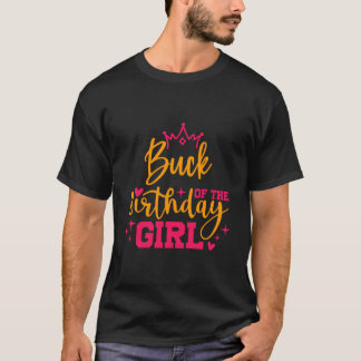 T-shirt Mignonne Buck Personnalisé De La Fille Anniversair