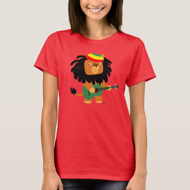 T-shirt Mignonne caricature Lion de Sion Femmes (Devant)