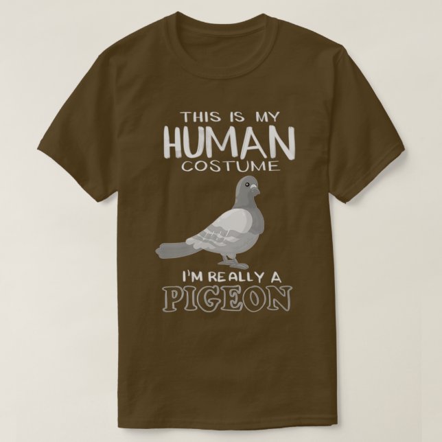 T-shirt Mignonne C'Est Mon Costume Humain Je suis Vraiment (Design devant)