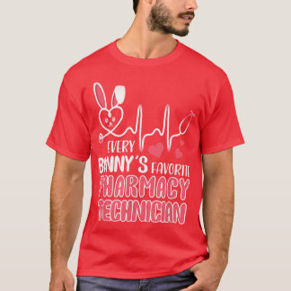 T-shirt Mignonne Chaque lapin est un technicien en pharmac