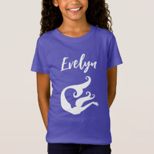 T-Shirt Mignonne chemise pour enfant en silhouette de sirè