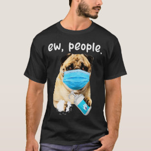 T-shirt Mignonne Chien Carlin Chien Qui Vit Un Chien Porta