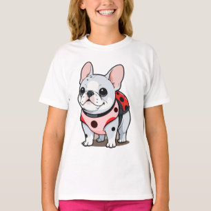 T-shirt Mignonne Chien-taureau français Ladybug