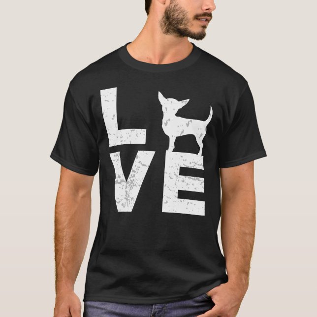 T-shirt Mignonne Chihuahua Pour Hommes Et Femmes (Devant)