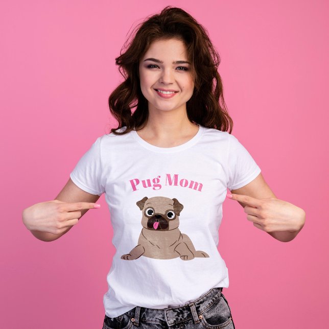 T-shirt Mignonne chiot "Maman Carlin" (Créateur téléchargé)