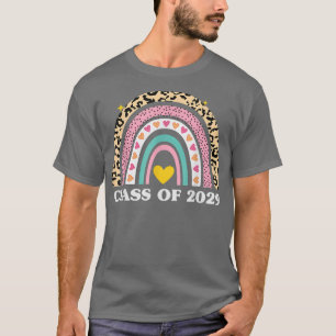 T-shirt Mignonne classe de 2029 Rainbow Leopard Retour à l