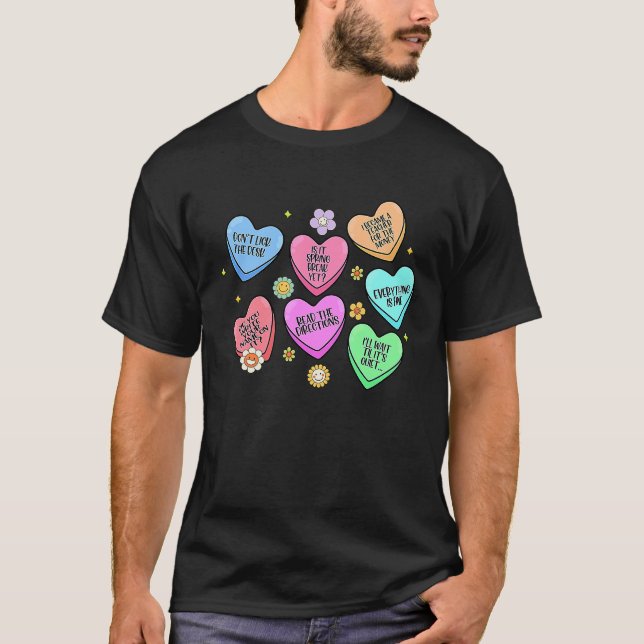 T-shirt Mignonne coeur Valentines Day Amour Éducation spéc (Devant)