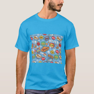 T-shirt Mignonne Coloré Discours de dessin bulles