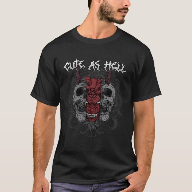 T-shirt Mignonne Comme L'Enfer Je Goe Satan Satanisme (Devant)