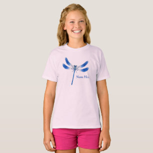T-shirt Mignonne comme une libellule bleue de porc