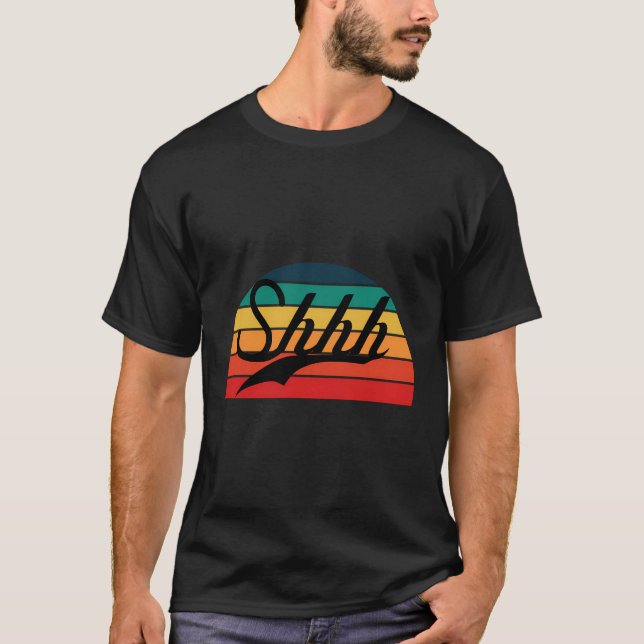 T-shirt Mignonne - Coucher de soleil - Desi en texte noir  (Devant)