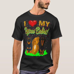 T-shirt Mignonne Dachshund Funny Wiener Chien J'aime Mon S