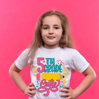 T-Shirt Mignonne de 5e rentrée des classes