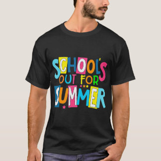 T-shirt Mignonne Dernière Journée D'Écoles Sorties Pour Th