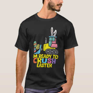 T-shirt Mignonne Dino Pâques Je suis prêt à écraser les ga