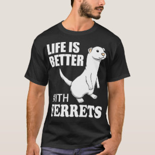 T-shirt Mignonne Dire Ferret Amateur Drôle Rodent