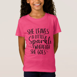 T-Shirt Mignonne, elle feuille un peu d'art de mots étinc