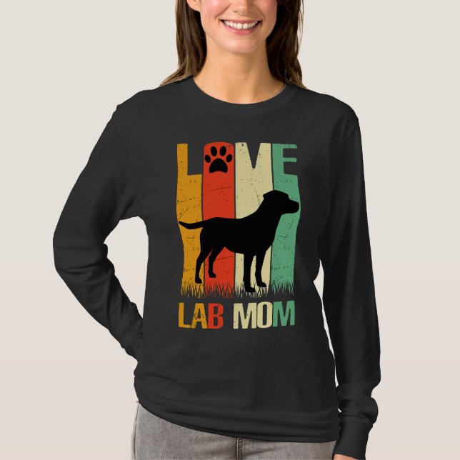 T-shirt Mignonne Empreinte de patte Labrador Retriever Lab (Devant)