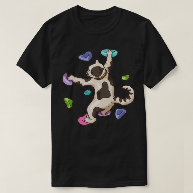 T-shirt mignonne escalade de chats de soudure (Design devant)
