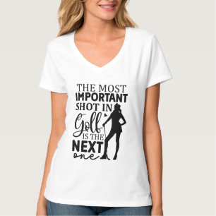 T-shirt Mignonne femme golf mot art sports