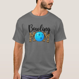 T-shirt Mignonne Fête des Mères Léopard Bowling Maman Femm