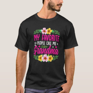 T-shirt Mignonne Fête des Mères Mon peuple favori m'appell