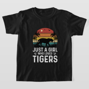 T-shirt Mignonne fille aime les tigres