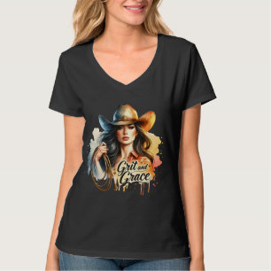 T-shirt Mignonne fille de la grâce Western