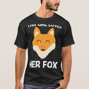 T-shirt Mignonne Fox Pour Filles Maman Mammifère Animal An