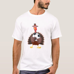 T-shirt Mignonne Funny Soccer Thanksgiving Turquie Boys