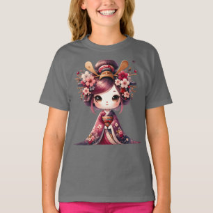 T-shirt Mignonne geisha japonaise