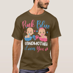 T-shirt Mignonne Grand-Mère Rose Ou Bleue Vous Aime Genre