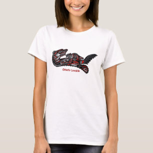 T-shirt Mignonne Haida Mère Otter & Baby Fun Shirt