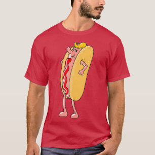 T-shirt Mignonne Hot Dog À Bun Drôle Plaisanteries Famille