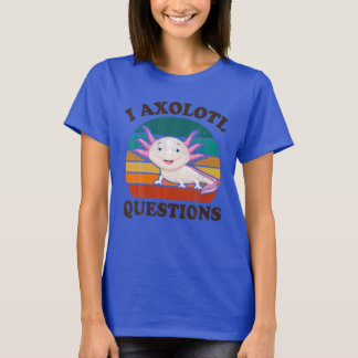 T-shirt Mignonne I Axolotl Questions Drôle Enfants Hommes 