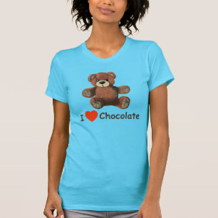 T-shirt Mignonne I Coeur (Amour) Chocolat Teddy Ours