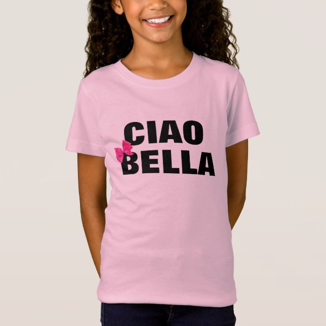 T-Shirt mignonne italienne ciao bella design de mignonette (Devant)