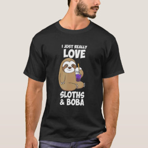 T-shirt Mignonne J'Aime Vraiment Les Machines À Sous Boba 
