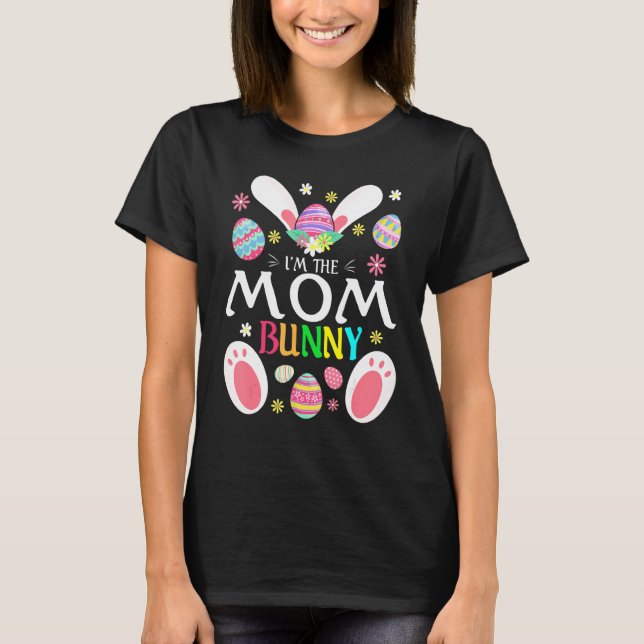 T-shirt Mignonne Je suis La Maman Lapin Matching Famille P (Devant)