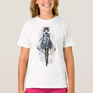 T-shirt mignonne jeune fille - thème anime