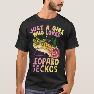 T-shirt Mignonne Juste Une Fille Qui Aime Leopard Geckos L