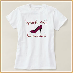 T-shirt Mignonne Laisser Les Femmes Mener Une Chemise À Ha