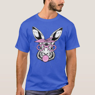 T-shirt Mignonne Lapin Avec Lunettes De Coeur Bandana Bubb