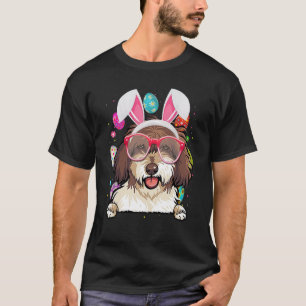 T-shirt Mignonne Lapin Eau Spannish Chien Face Oeufs Pâque