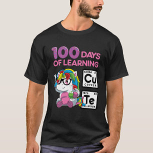 T-shirt Mignonne licorne scientifique 100 jours scolaires 