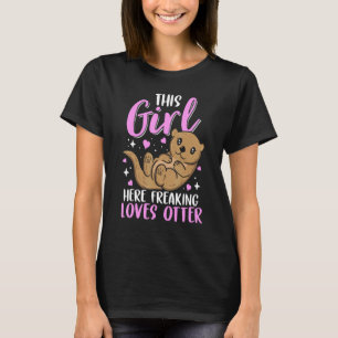 T-shirt Mignonne loutre pour femme loutre de mer loutre de